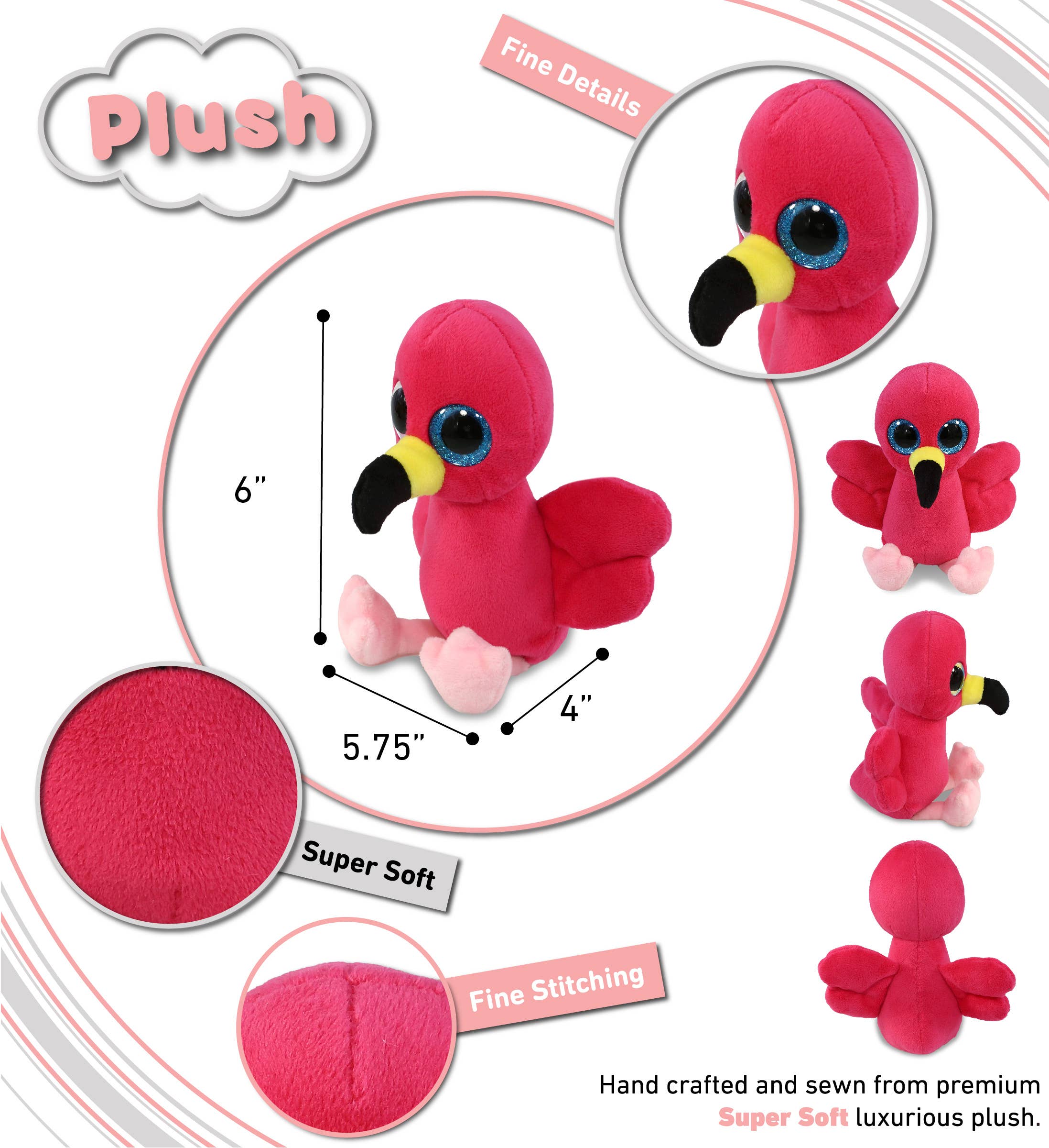 Cota Global – Großhandel Kuschel-/Plüschtier – Kind & Baby – Großes Kuscheltier - Flamingo2