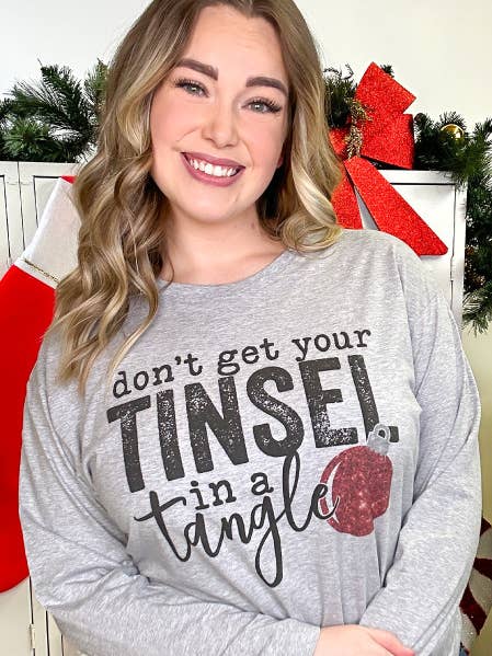 Don’t get your Tinsel in a Tangle Boyfriend Long Sleeve for wholesale by Sugar Stitch