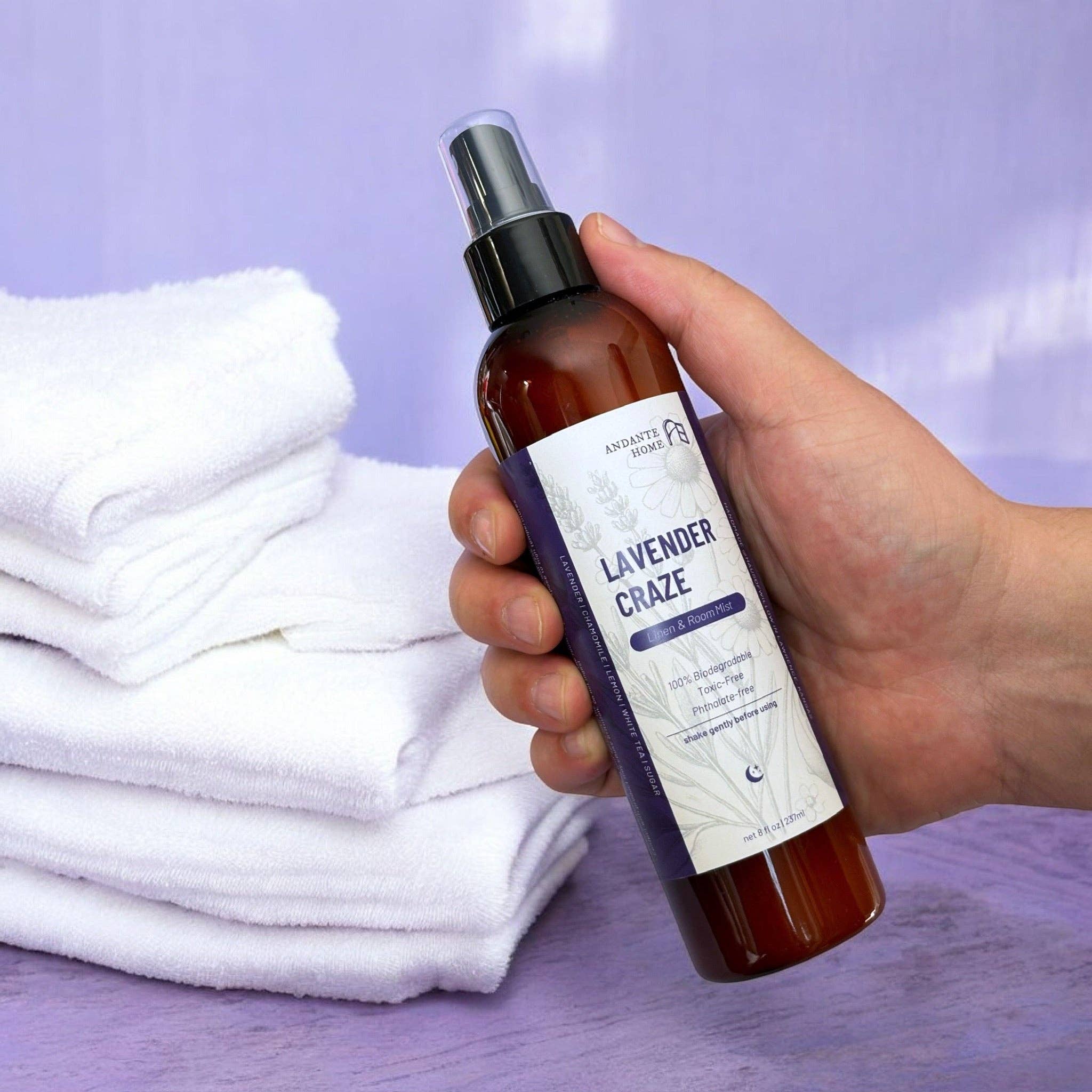 ANDANTE HOME - Wholesale Room & Linen Spray - Lavender Craze 8oz/2oz Spray Mist1