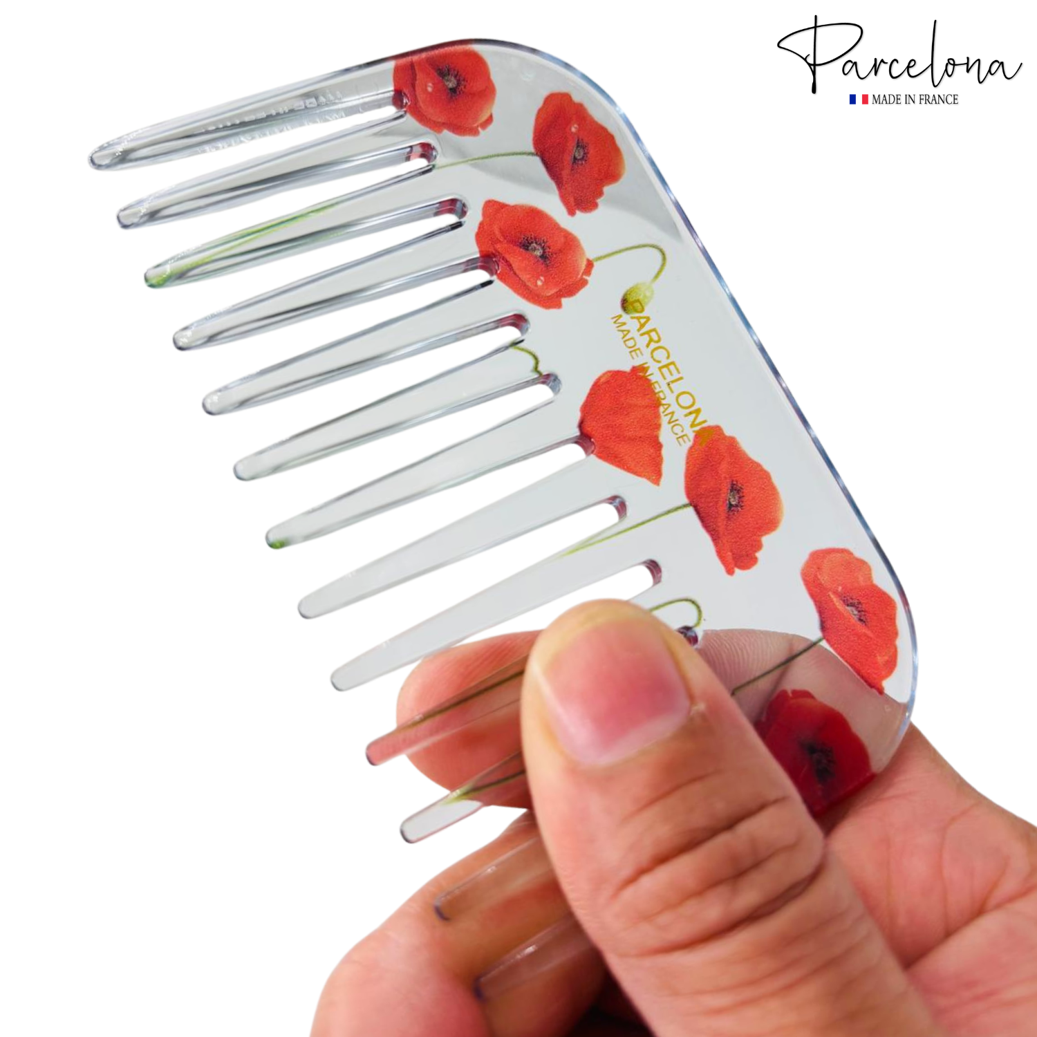 Parcelona - Wholesale Hair Brush/Comb - Parcelona Wide Tooth Comb Tropical Toucan Floral Print Comb for Thick Curly Hair64
