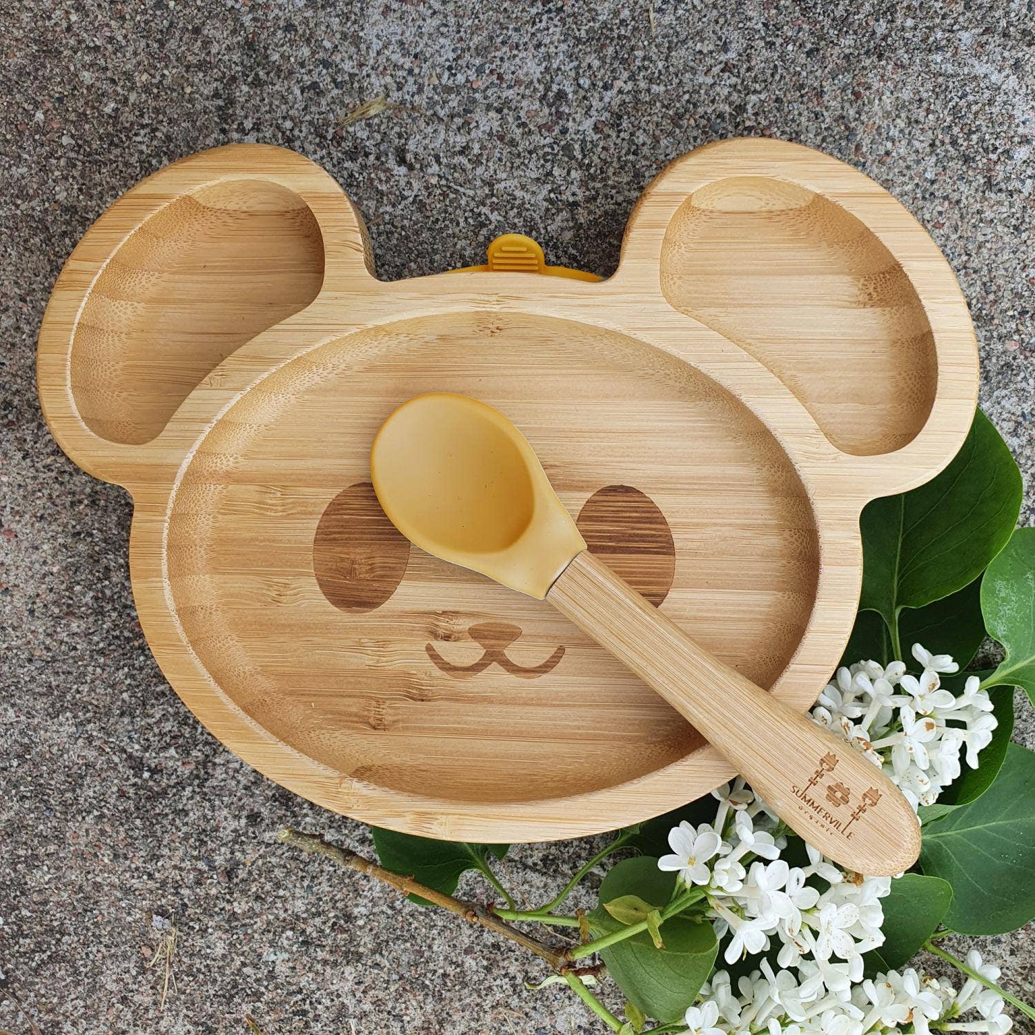 Summerville organic - Wholesale Dinnerware Set - Kids & Baby - Kids Bamboo Tableware Mouse Ochre1