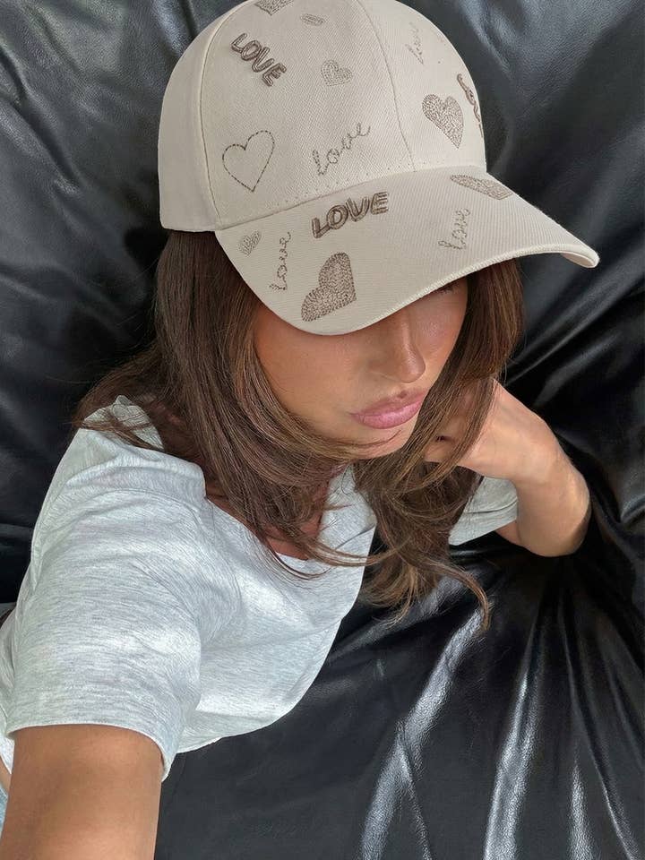LOVED Heart Valentines Day Baseball Cap for wholesale by 1 the Woman