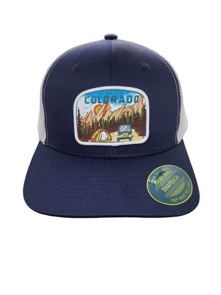 Truckerpet met Colorado State-patch - Heren snapback meshpet voor wholesale door Moove Headwear