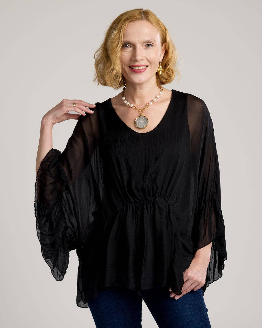 CobbleStone Living - Vendita all'ingrosso Camicetta - Donna - Top in Seta Valeria5