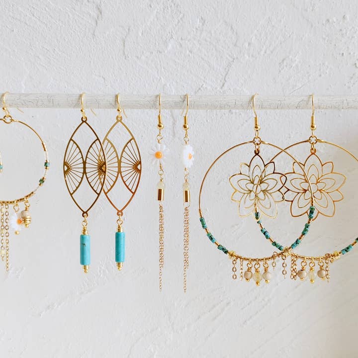 BO-2-serien – Bohemiska chica & blommiga örhängen för wholesale av Bijoux ENORA