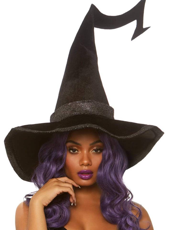 Bewitched Velvet Witch Hat With Sparkling Trim for wholesale by Leg Avenue