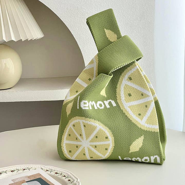 VividLux - Wholesale Tote Bag - Women's - Cute Fruit-Themed Knit Handbag1