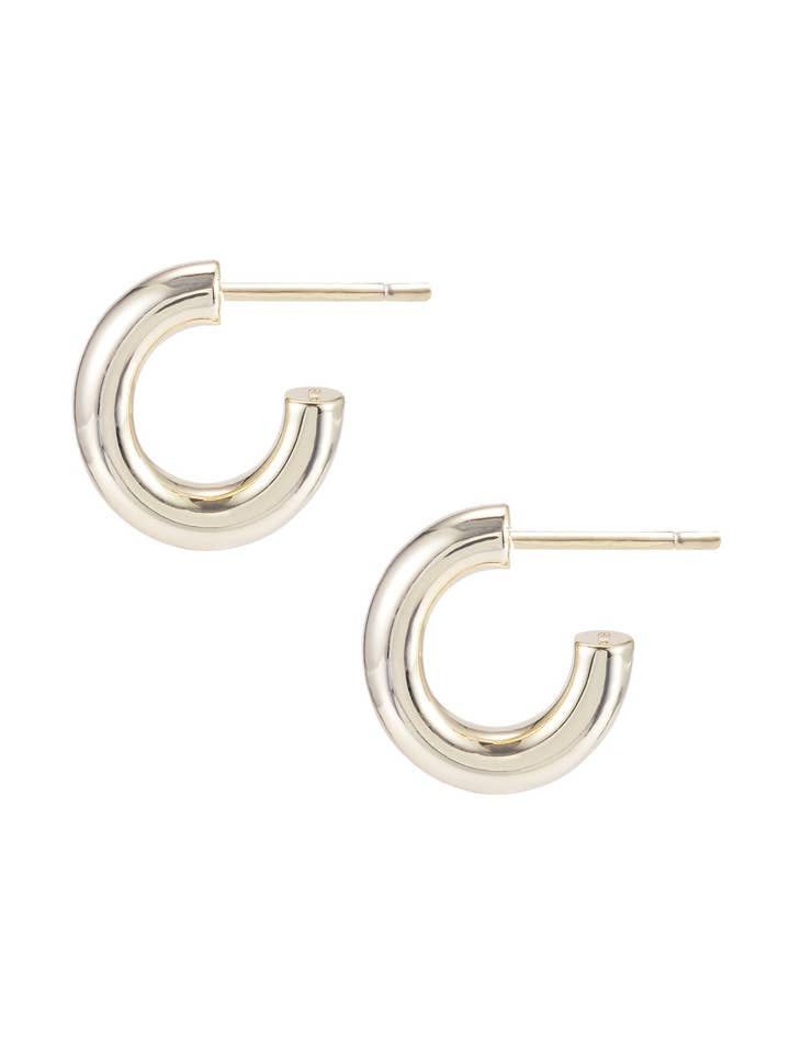 Brincos Just Dance Mini Hoop em Ouro por atacado de Natalie Wood Designs