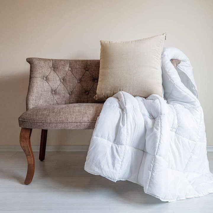 Cream "Cushion Quilt" Pillow + Comforter 2-in-1 for wholesale by Cushion Quilts