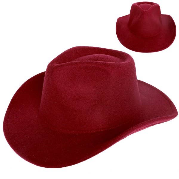 anbfashion - Vente Chapeau de cowboy – femme - CHAPEAU DE COWBOY À LARGE BORD EN FEUTRE OCCIDENTAL À LA MODE HTF290515