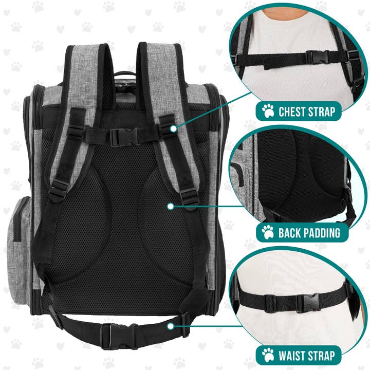 PetAmi - Wholesale Pet Carrier - Cat/Dog - Ultimate 4 Way Entry Pet Carrier Backpack10