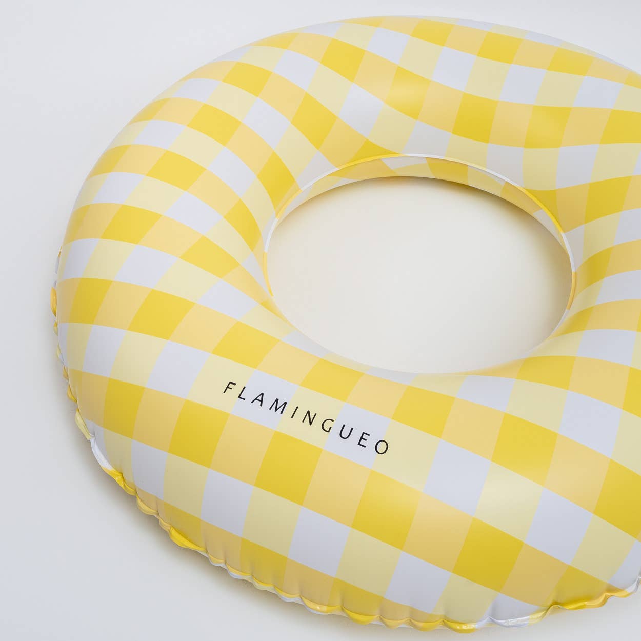 Flamingueo - Wholesale Inflatables - Giant Pool and Beach Float with Vichy yellow Print3