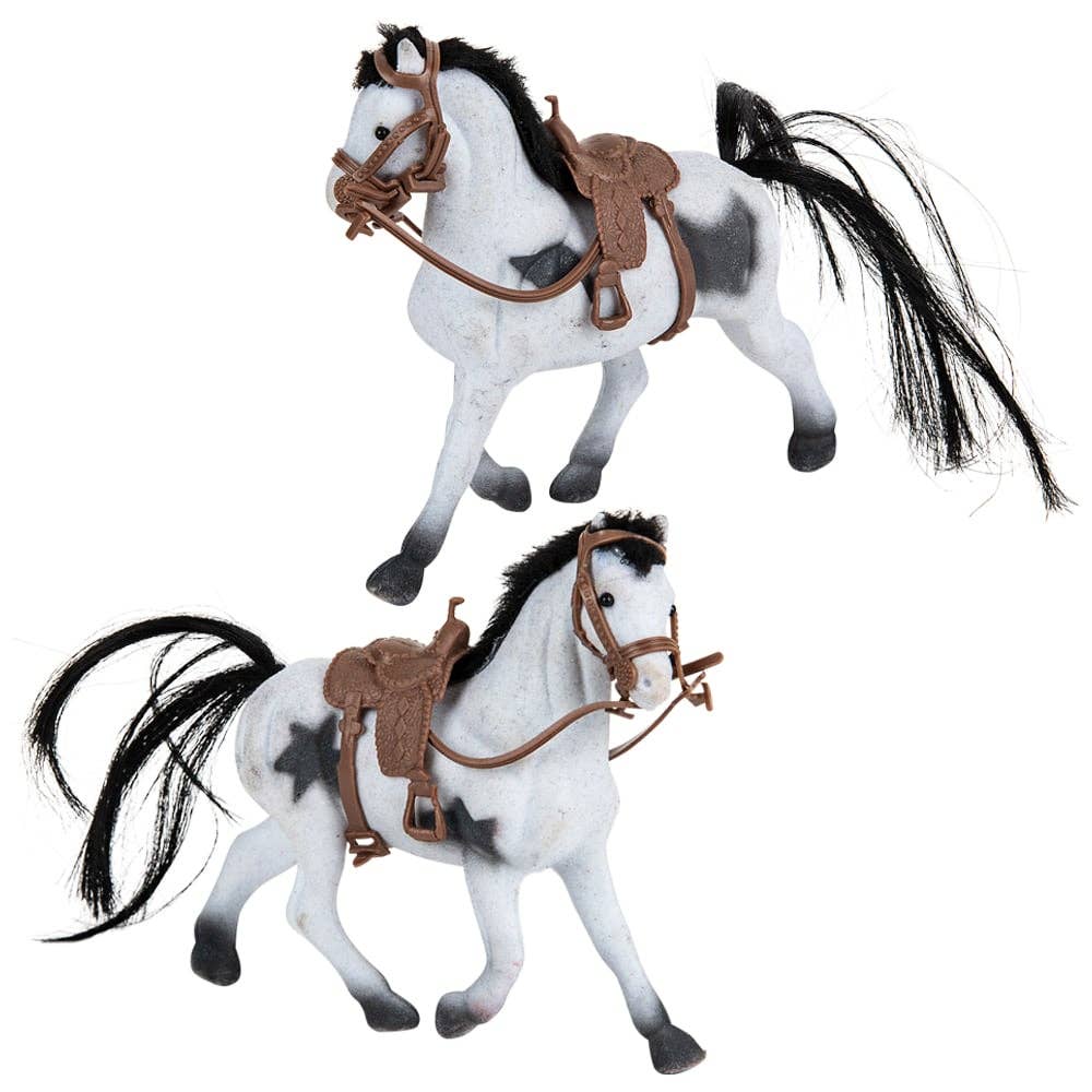 La Luna Bella - Toys - Vendita all'ingrosso Giocattolo classico - Bambini - Giocattoli per bambini LLB FLOCKED HORSES da 4"3