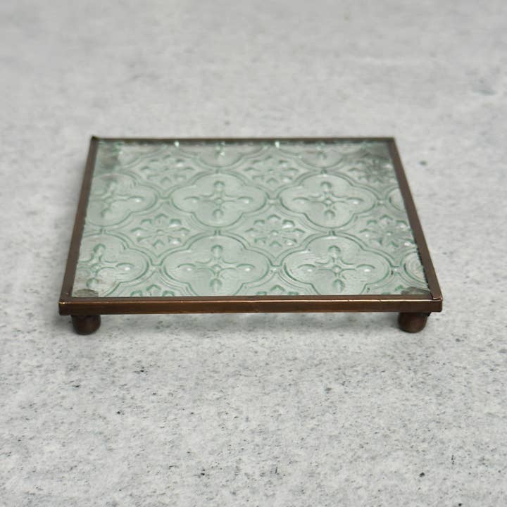 India Handicrafts Inc - Wholesale Decorative Plate/Dish/Bowl - Glass Pillar Plate