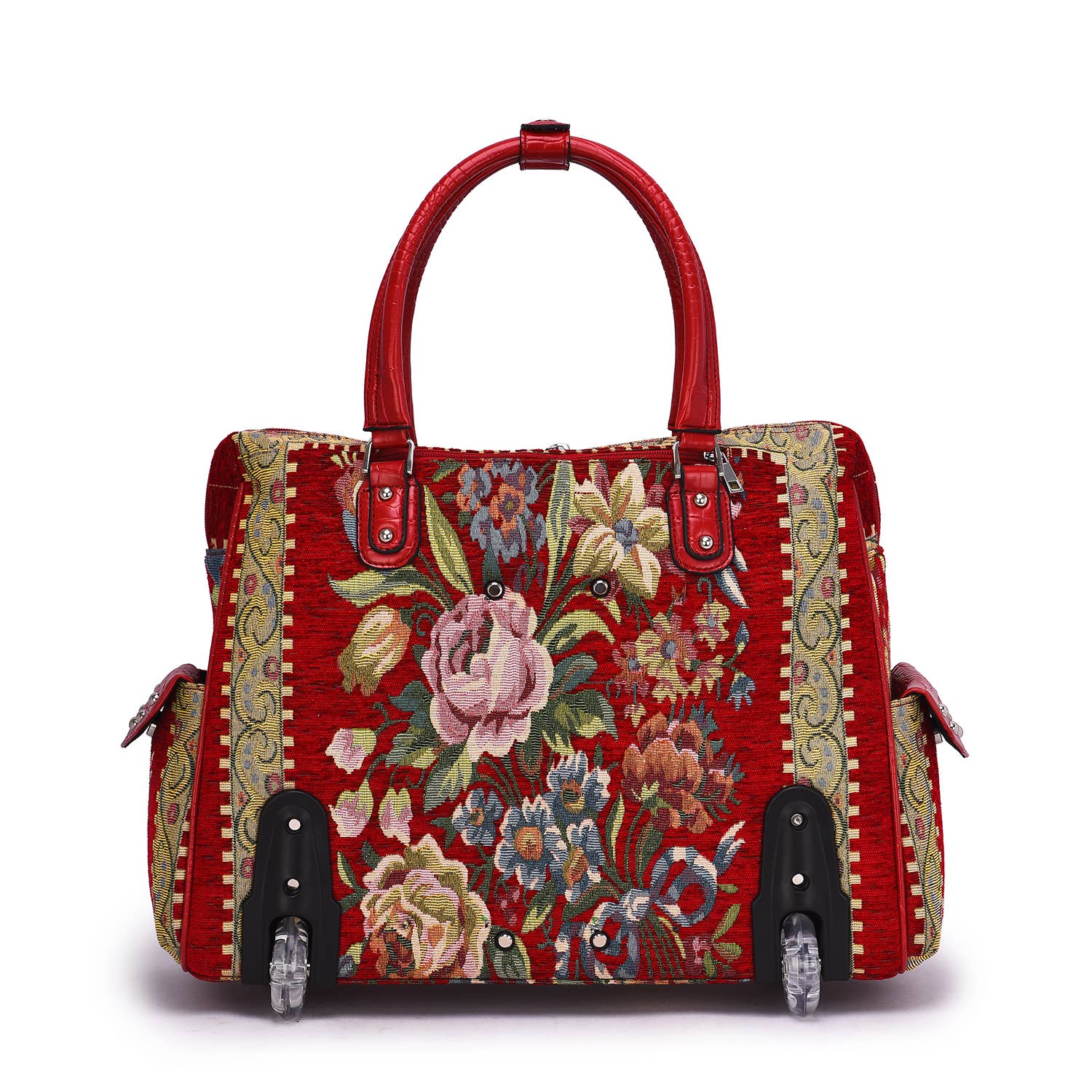 Mellow World - Wholesale Tote Bag - Women's - Flower Shop Vintage Tapestry Rolling Tote1