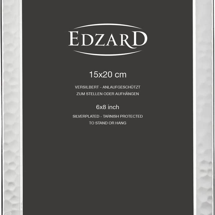 EDZARD - Venta al por mayor Figura decorativa - Marco de fotos Pavia (15 x 20 cm), plateado, protección contra el deslustre1