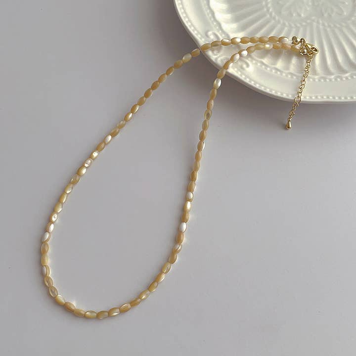 Dipped Shop - Wholesale Beaded/Pearl Necklace - Trendy Solid Color Bead Choker Necklace DP25D7664