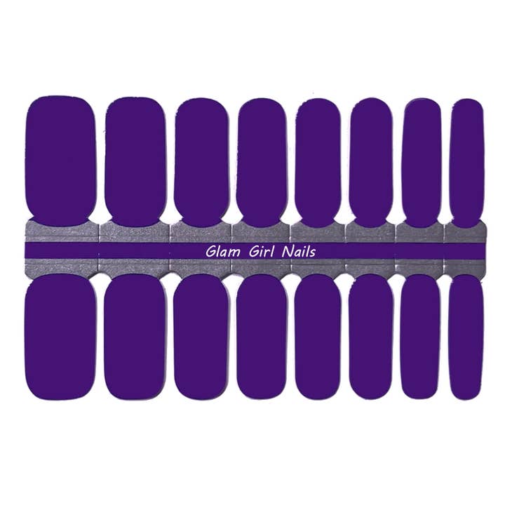 Solid Purple Nail Polish Wraps for wholesale by Glam Girl Nails