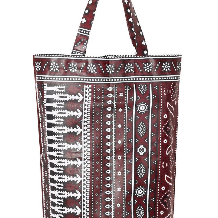 Swahili | AFRICAN MODERN - Wholesale Tote Bag - Women's - Brown Kanga Eco Bag2