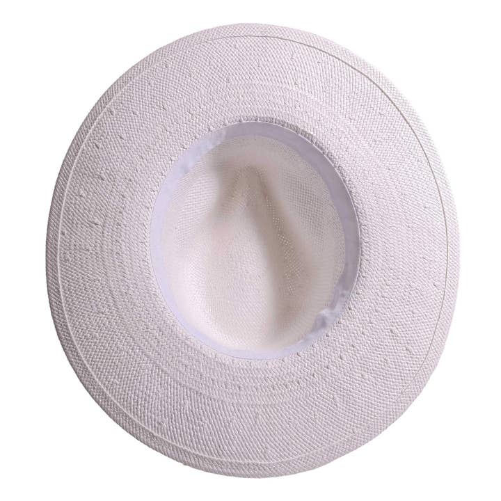 White Safari Wide Brim Straw Sun Hat - Style Felix for wholesale on Faire6