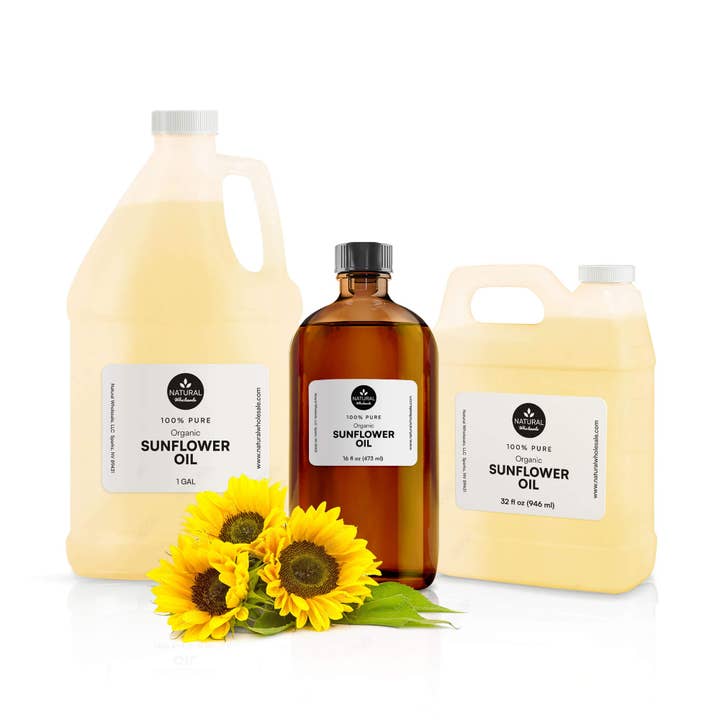 Natural Wholesale - Wholesale Bath/Body Oil - Organic Sunflower Oil - 100% Pure Oil