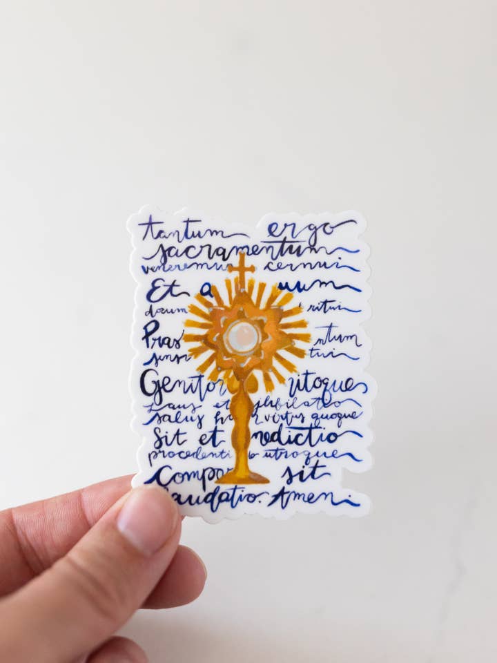 Eucharistic Prayer Sticker for wholesale by Elisa M Torres - Artist & Designer