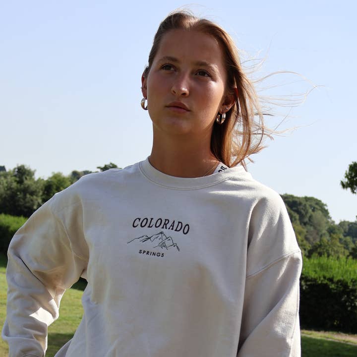 Colorado Springs Sweatshirt | Customisable for wholesale by Adventure Stitches