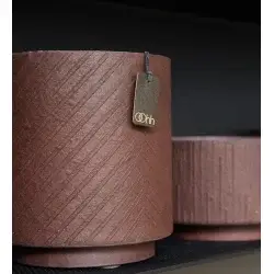 Lübech Living - Vente Pot pour plante d'intérieur - Pot Louisiana en papier zéro déchet, étanche, Fudge1