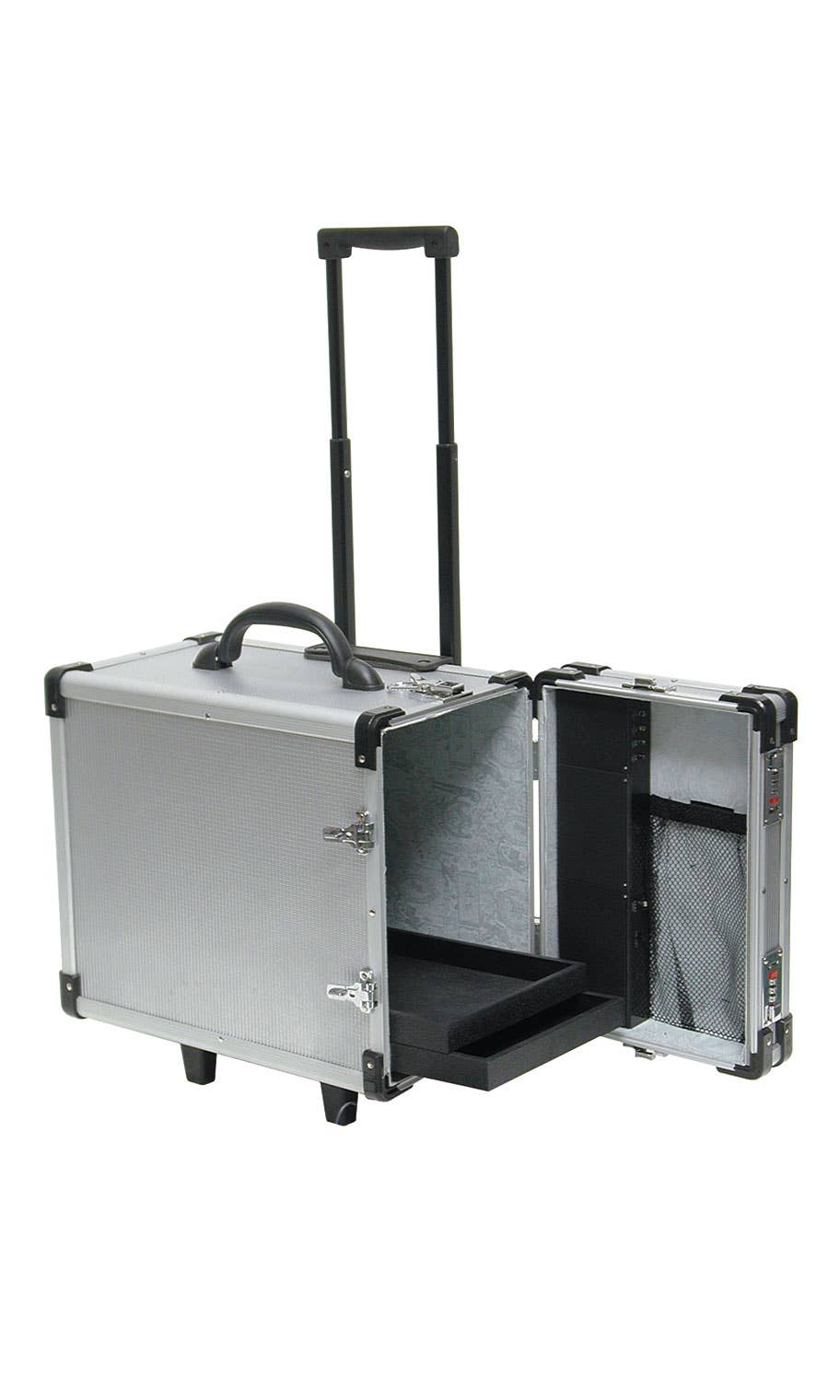 Store Supply Warehouse - Wholesale Retailer Display - Accessories - Rolling Aluminum Jewelry Carrying Case 0