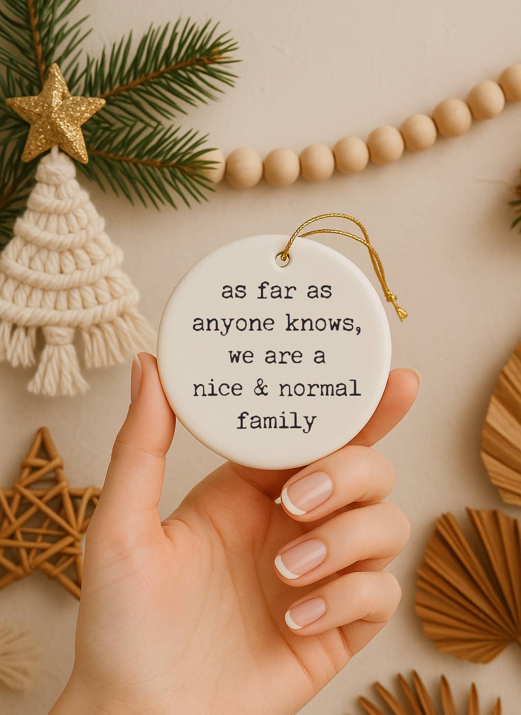 521handmade - Wholesale Ornament - Funny "Nice Normal Family" Christmas Ornament3