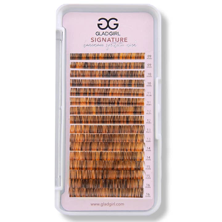 GladGirl - Wholesale False/fake eyelashes - Signature Mink Mixed Length Techno-Color Lashes - D Curl1