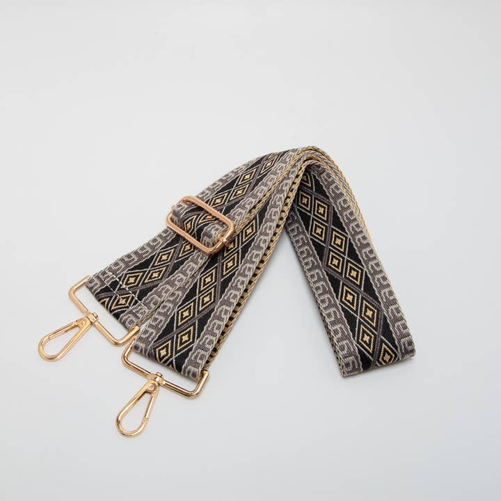 Pine Apparel - Wholesale Bag Strap - Women's - Geometric Diamond Woven Adjustable Canvas Strap1