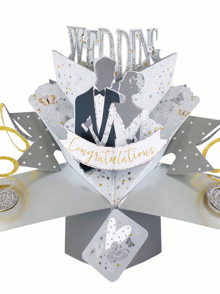 Wedding Bride & Groom - Carte de vœux éphémère - Second Nature pour la vente par Second Nature Ltd