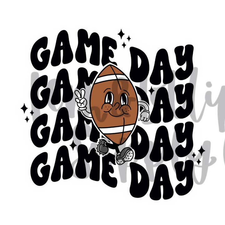 Game Day Football Sticker for wholesale by Lem&Lollipops Supply Co. LLC