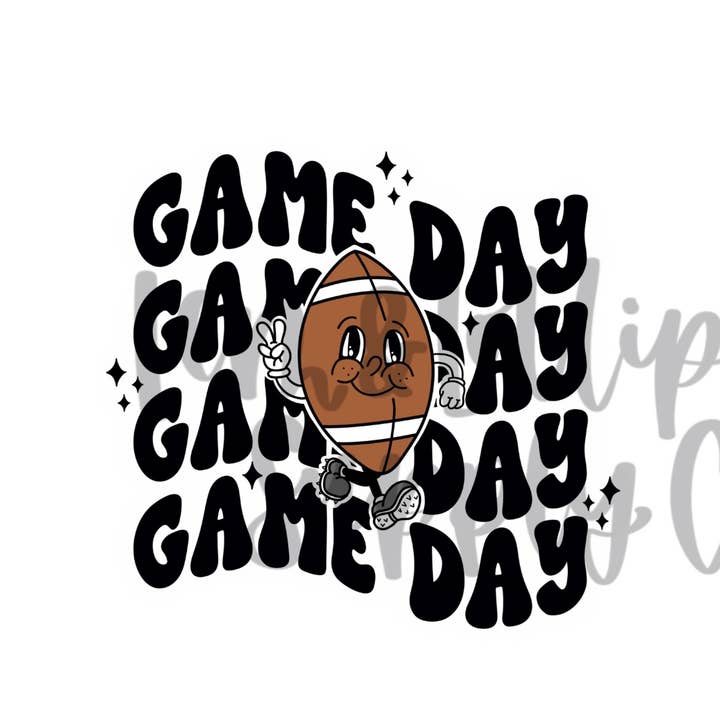 Game Day Football Sticker for wholesale by Lem&Lollipops Supply Co. LLC