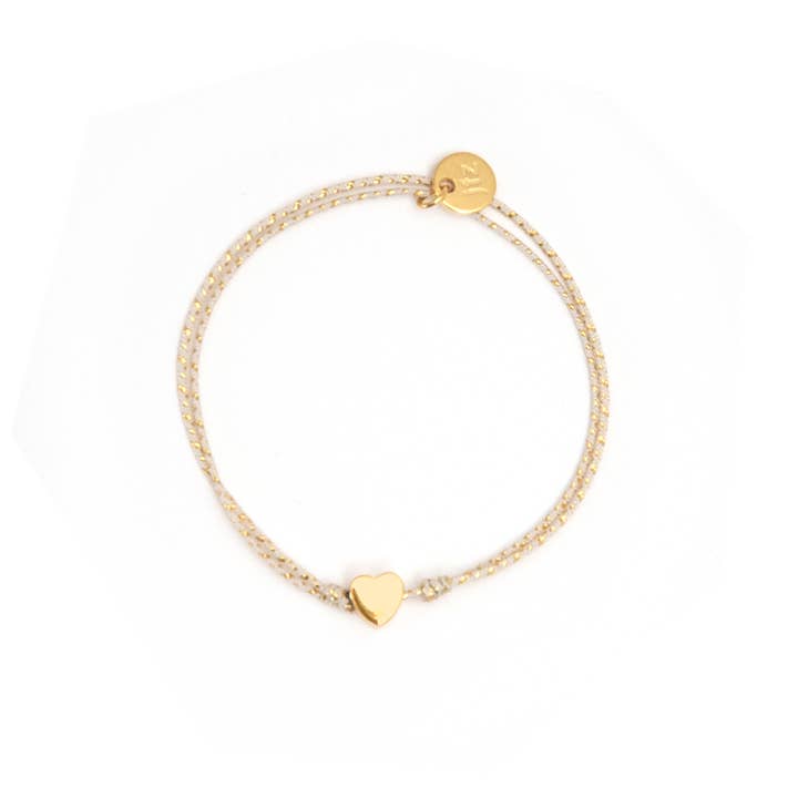 Céleste COEUR gold bracelet for wholesale by Le Petit Lien de Paris