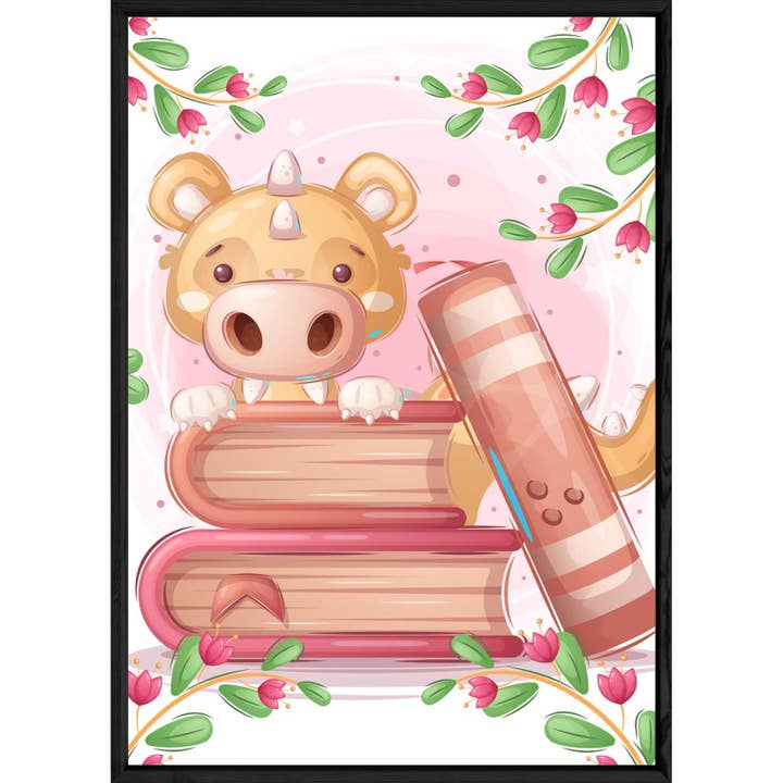 Dinosaur Animal Picture — 23x32 — Wooden and Glass Frame for wholesale by ELISE ET LOUISE