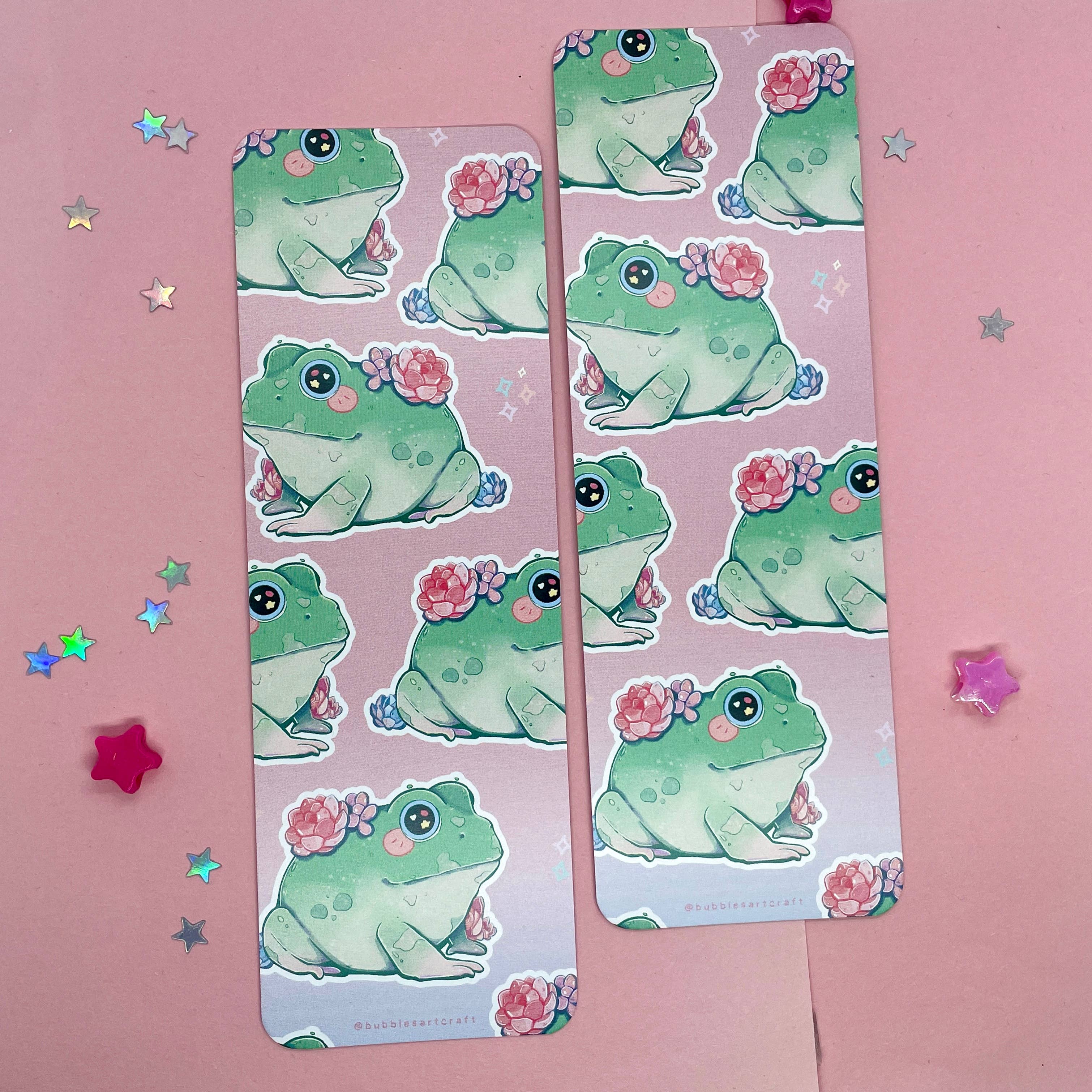 BubblesArtCraft - Vendita all'ingrosso Segnalibro - Segnalibro a forma di rana succulenta | kawaii | Segnalibro carino |5