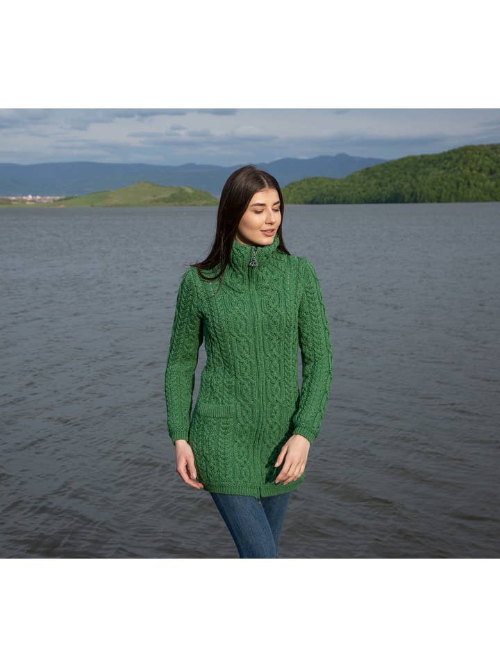 Saol - Wholesale Cardigan - Women's - Soft Touch Ladies Aran Zip Cardigan6