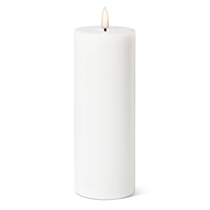 Abbott - Wholesale Flameless Candle - White LED Pillar Candle - 3x8"H