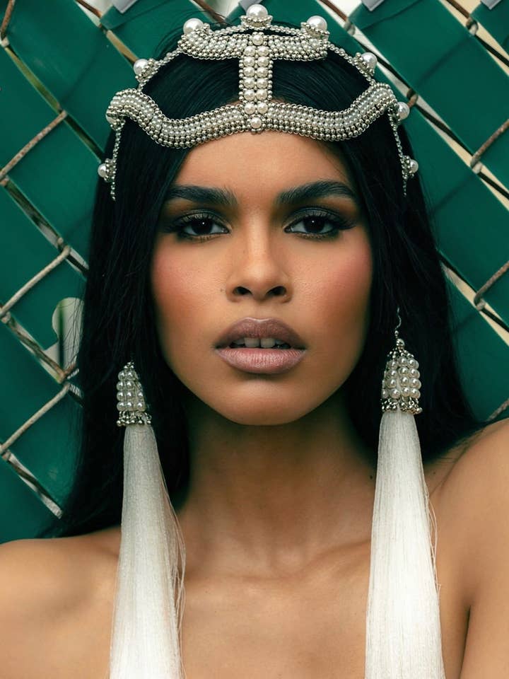 Khutulun Headband in Pearl for wholesale by OBJECT & DAWN