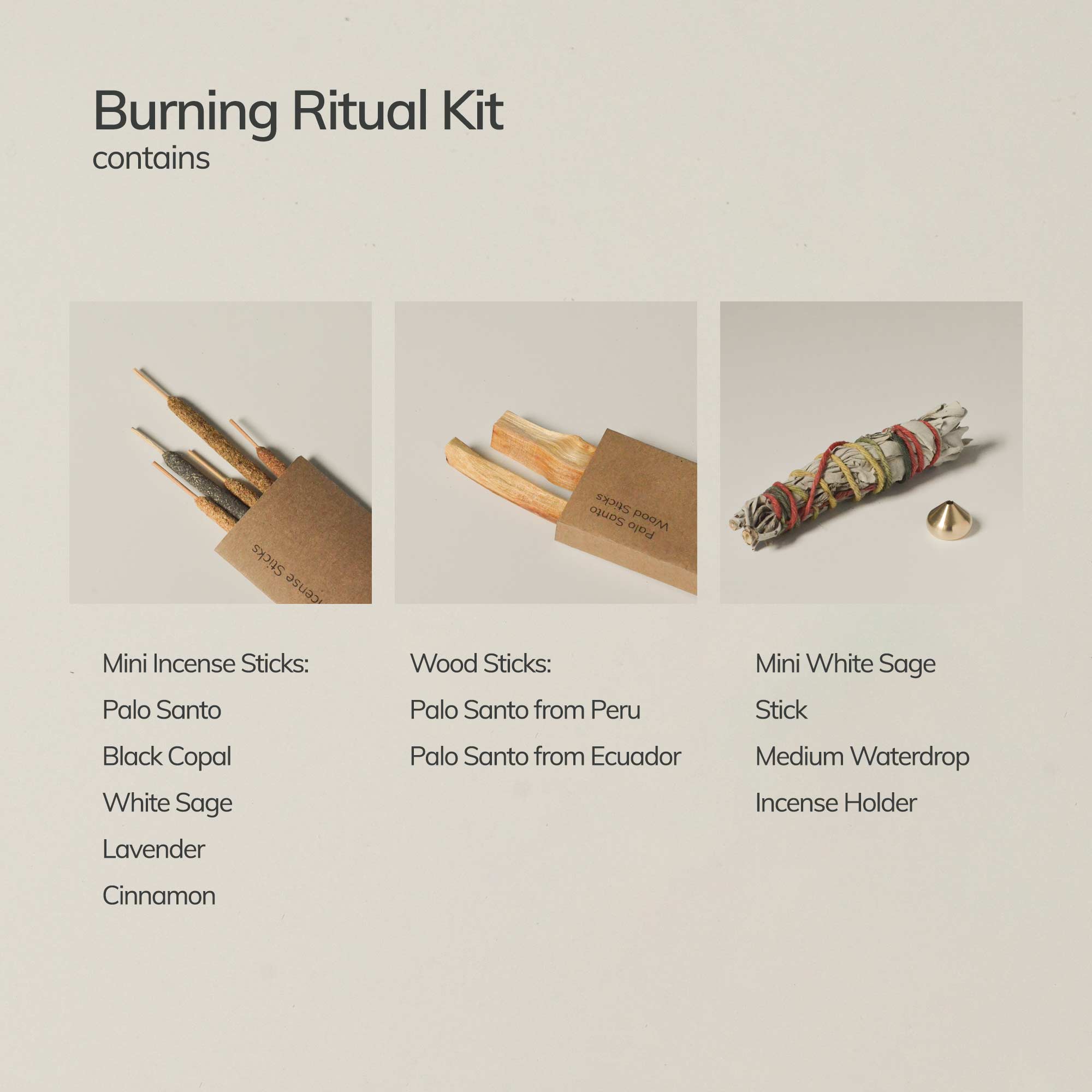 Cedar and Myrrh - Vendita all'ingrosso Attrezzatura per meditazione - Kit di esempi Burning Ritual5