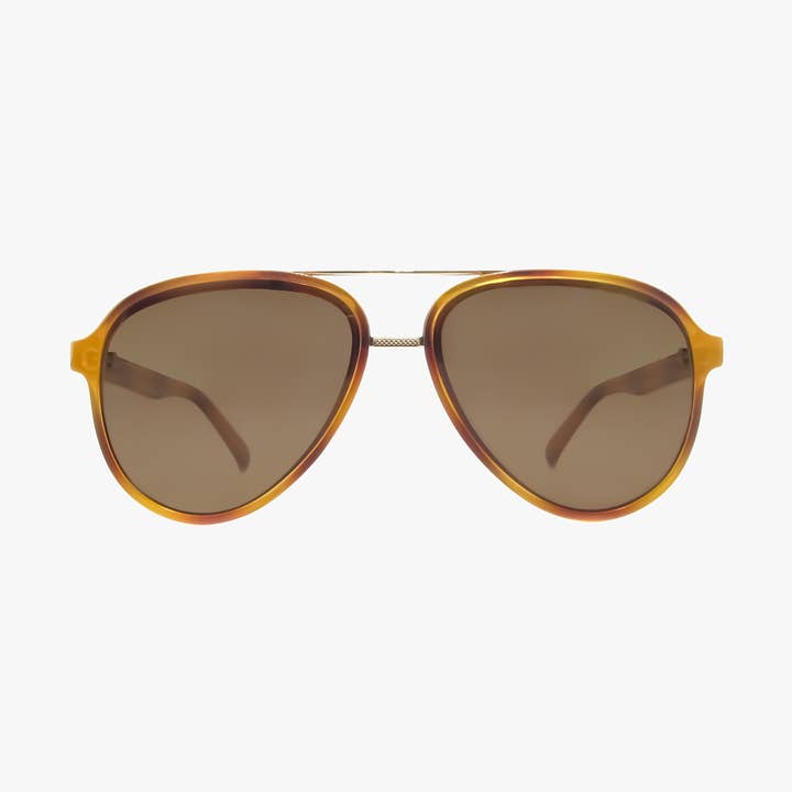 KNOX HONEY TORTOISE Polarized Fashion Aviator Sunglasses for wholesale by Kohv Eyewear