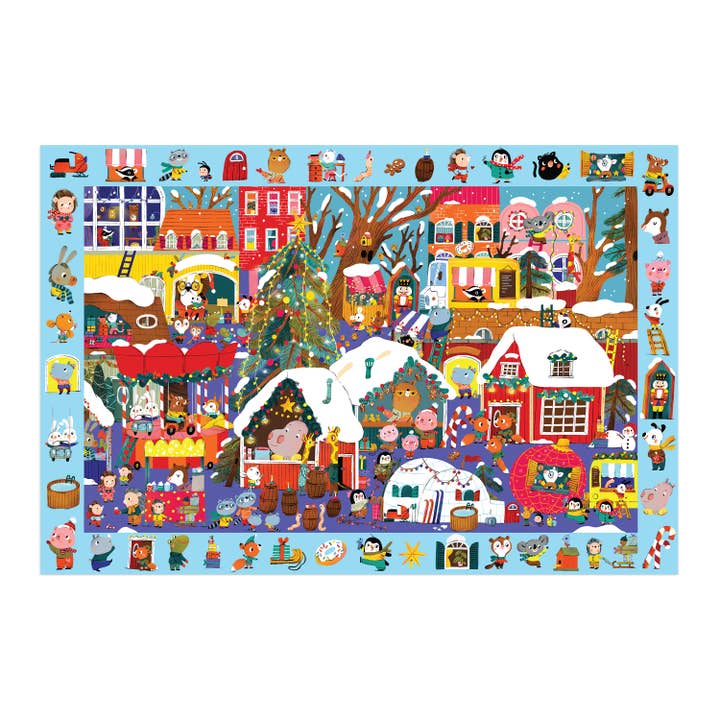 Chronicle Books - Wholesale Puzzle - Kids - Christmas Market 64 Piece Search & Find Puzzle2