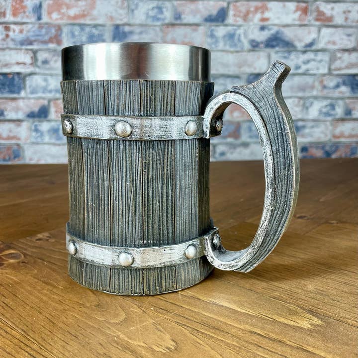 Fandomonium - Venta al por mayor Jarras de cerveza - Jarra de resina de estilo vikingo medieval