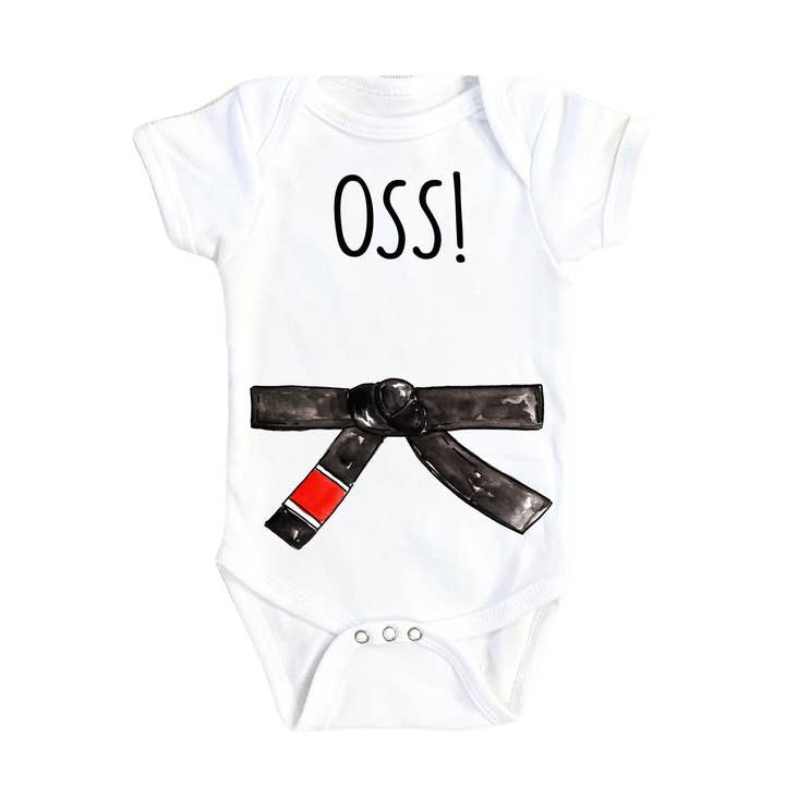 North Fork Forager LLC - Wholesale Bodysuit (Non-Footed) - Baby - Jiu Jitsu Belt Oss - Baby Boy Girl Clothes Infant Bodysuit Funny Cute Newborn