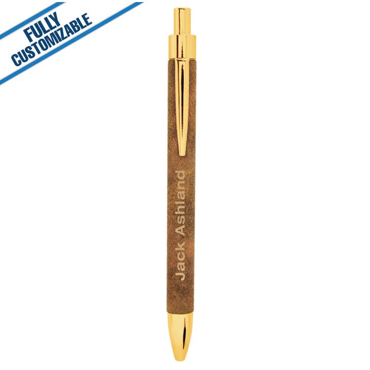 GiftWorksPlus - Vente Stylos - Stylo en similicuir gravé - Entièrement personnalisable9