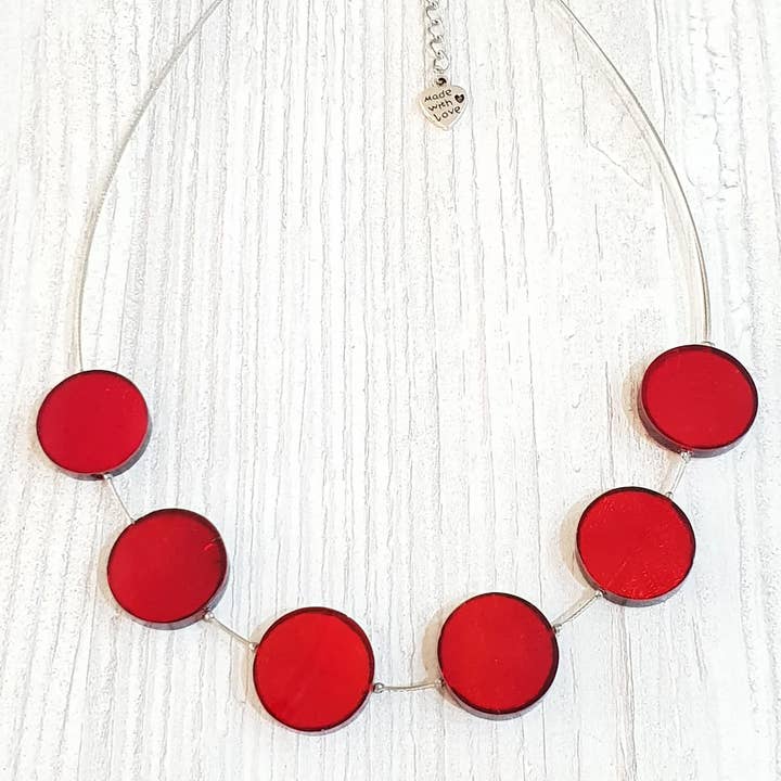 Capiz necklace short / pendant approx. 20mm / BG-0455 for wholesale by Gloria-Maris