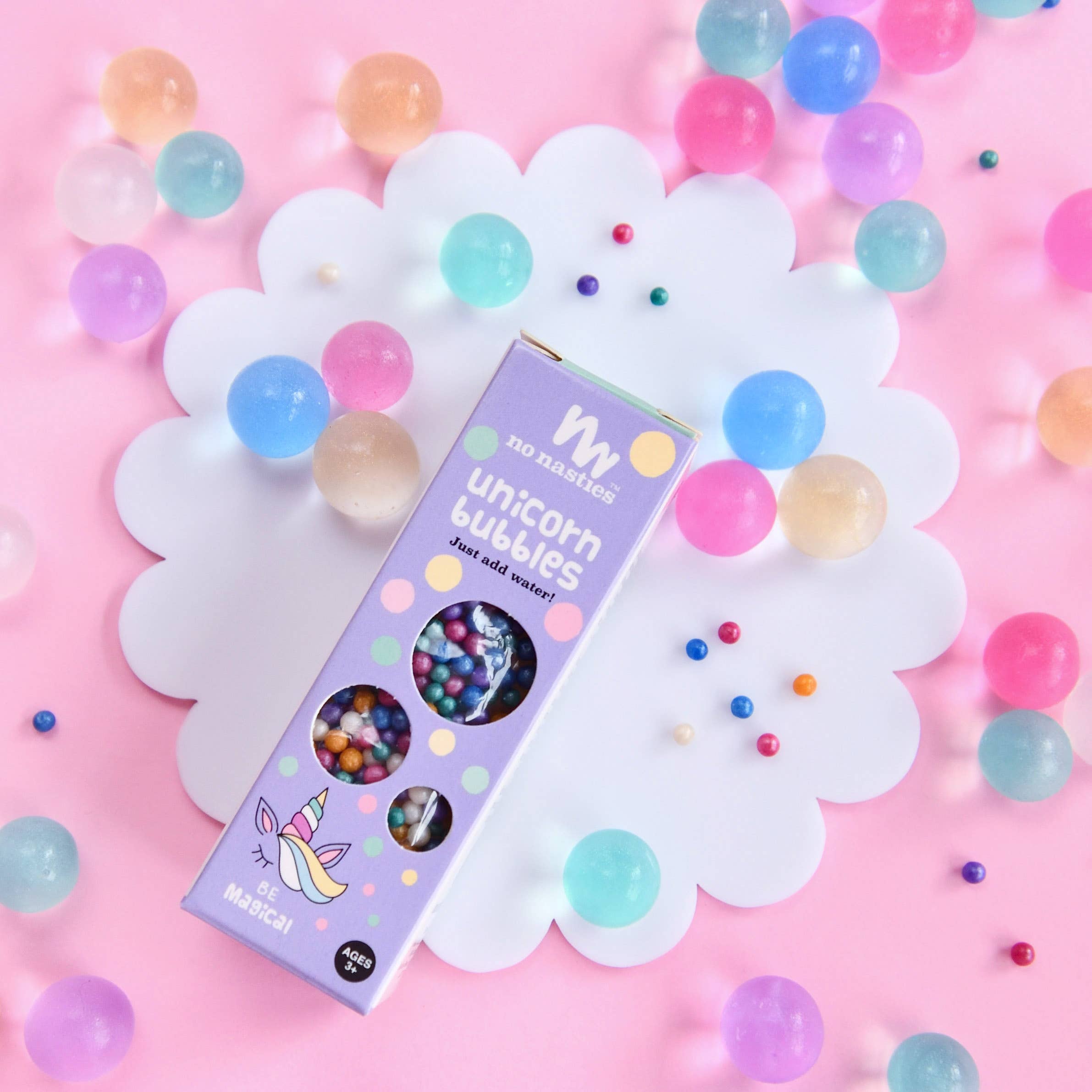 no nasties kids – Engroshandel Klassisk legetøj - Børn – Limited Edition Unicorn Bubbles biologisk nedbrydelige vandkugler 10 g3