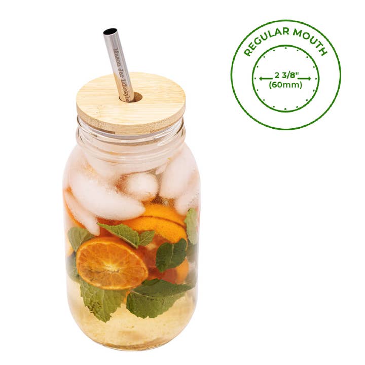 Mason Jar Lifestyle - Wholesale Drink Lids - Bamboo Straw Hole Tumbler Lid for Mason Jars